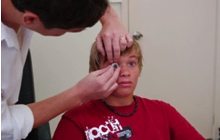 Fitting an artificial eye step 2